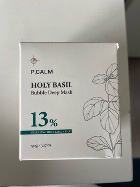 P.CALM Holy Basil Bubble Deep Mask - White with Teal Accents